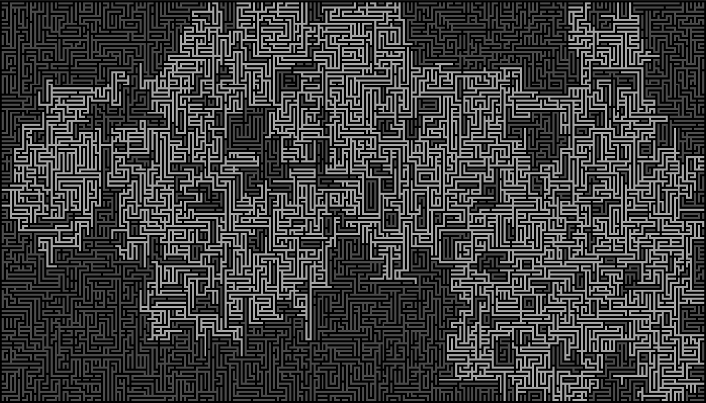 The separation of valid and invalid areas of the map after applying Dijkstra's Algorithm